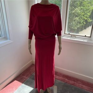 Go Jane Red backless maxi dress in small